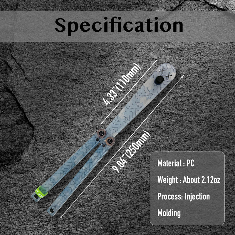 Foldable Plastic Tool, Sturdy and Lightweight, Excellent Balance, Practice Tool for Beginners Streak Blue