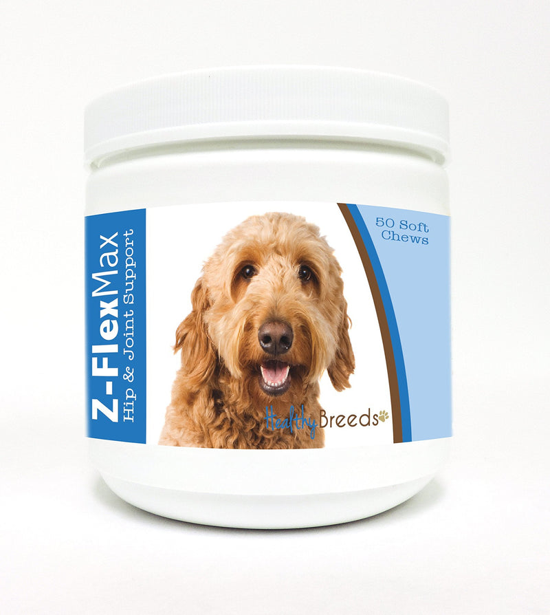 Healthy Breeds Goldendoodle Z-Flex Max Hip and Joint Soft Chews 50 Count 50 Ct Goldendoodle, Brown - PawsPlanet Australia