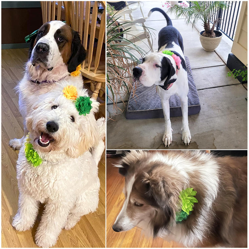 10 Pieces Dog Collar Flowers Accessories Girl Boy Dog Flower Bow Ties Cat Puppy Charms Flower Collars Bows Grooming Supplies (9 cm/ 3.54 Inch) 10pcs Flower 3.54" - BeesActive Australia