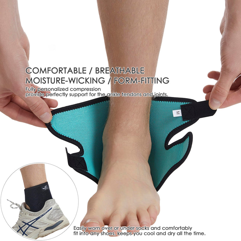 HiRui Ankle Support Brace Ankle Wraps for Men Women, Compression Ankle Brace Breathable Neoprene Sleeve Lightweight High-elastic Stabilizer for Running Sprains Arthritis (Small (Pack of 2)) Small (Pack of 2)