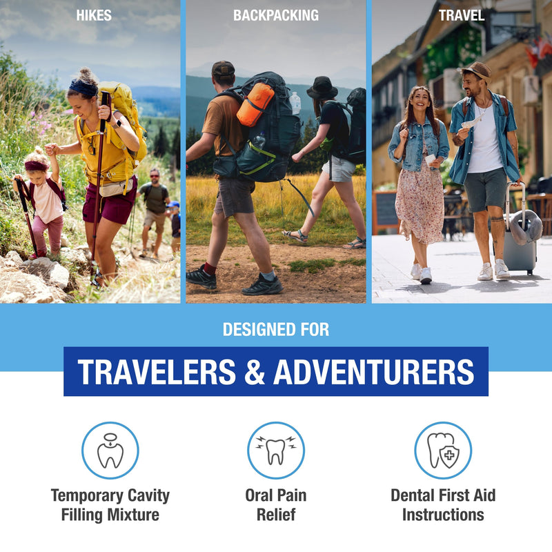 Adventure Medical Kits Dental Medic Kit - Travel Dental Kit for Emergency Tooth Care - Includes Orasol Gel, Tural Tea, Temporary Cavity Filling & More - BeesActive Australia