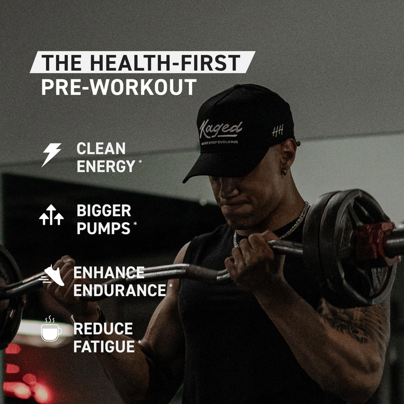 Kaged Original Pre Workout Powder | Fruit Punch | Pre-Workout with Creatine, Beta Alanine, L-Citrulline, BCAAs | 274 mg Organic Caffeine | Pre Supplements for Men & Women | 20 Servings