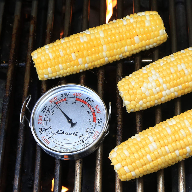Escali AHG2 Stainless Steel Extra Large Direct Grill Surface Thermometer, Searing Temperature Zones 100-600F Degree Range XL - BeesActive Australia