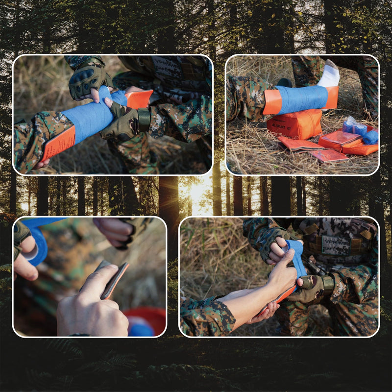 First Aid Splint 36" X 4.3" Orange -Waterproof First Aid Medical Tactical Field Splint For Bone Fracture Treatment (4 Pack Bundle) Splint Bundle