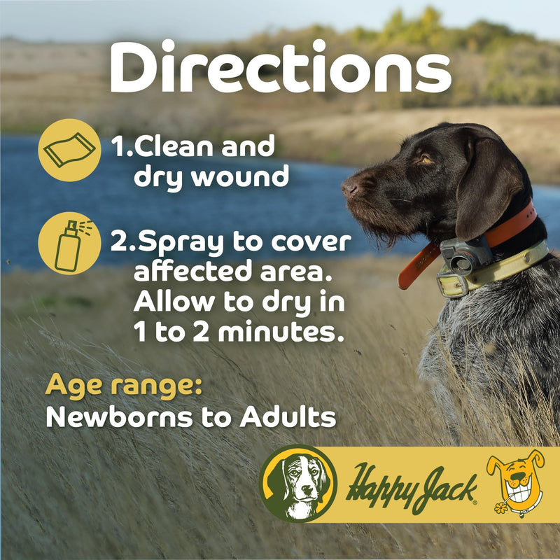HAPPY JACK Seal 'N Heal Liquid Bandage for Dogs, Cats, Pets, Wound Care Spray (4 oz), Protects Against Minor Cuts, Burns, Waterproof Seal, Discourages Licking & Chewing, for Paws & Body, Made in USA - BeesActive Australia