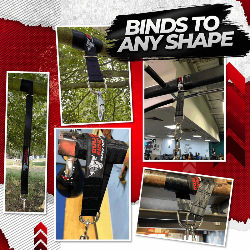 Bull Doza Fight Wear Punch Bag Hanging Strap – Silent, Strong, Non-Slip – Available in 3 Sizes 5ft (152cm)