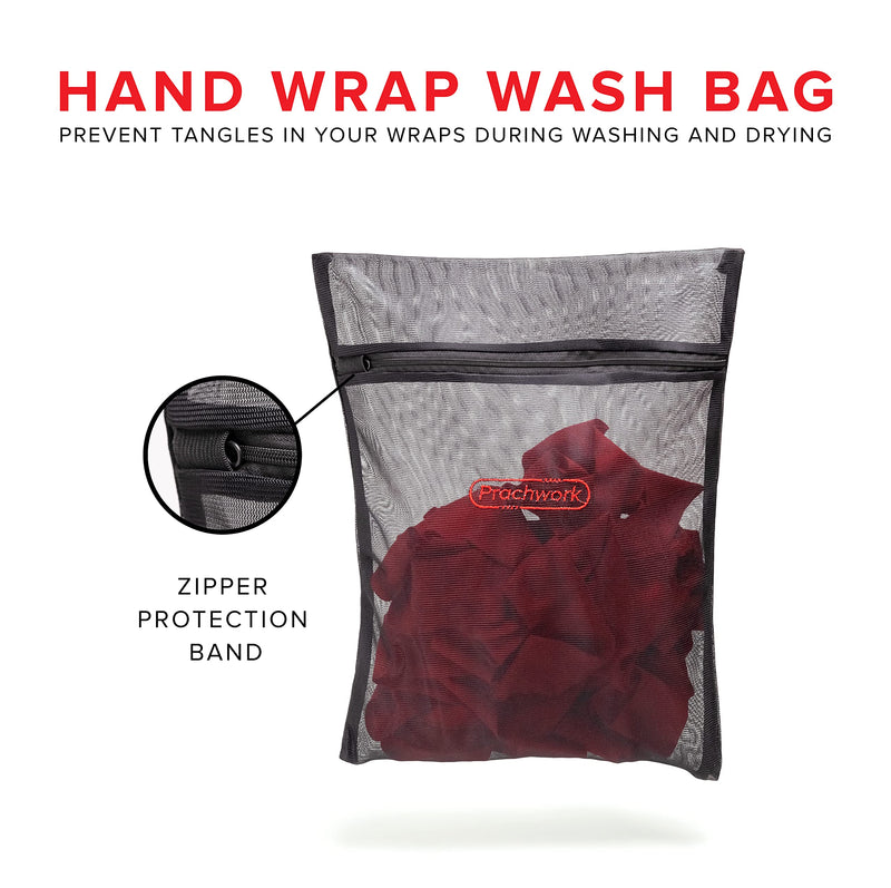 Prachwork Portable Hand Wrap Roller v2.0 & Laundry Mesh Bag for Boxing, MMA, Muay Thai Wraps
