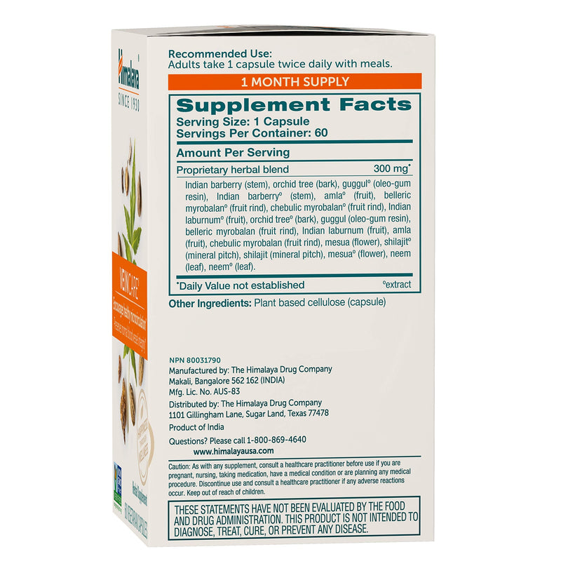 Himalaya VeinCare for Healthy Vein Walls and Rectal Comfort, 300mg, 60 Capsules, 1 Month Supply - BeesActive Australia