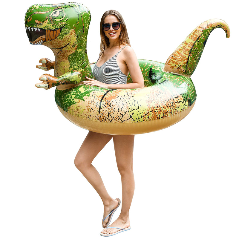 FindUWill 62'' Dinosaur Pool Floats, Inflatable Pool Floaties Swimming Rings Tube Pool Float Summer Beach Toys for Adults and Kids
