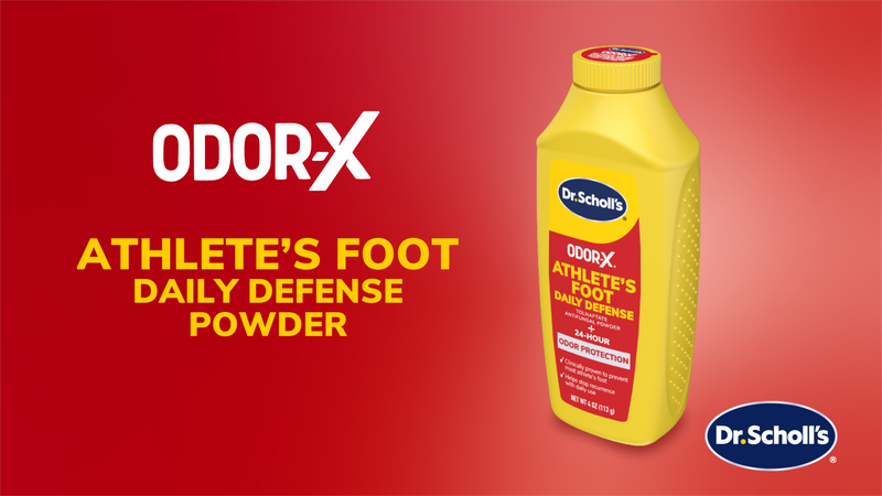 Dr. Scholl’s Odor-X Athlete’s Foot Daily Defense Powder - 24-Hour Odor Protection, Prevents Reoccurrence with Daily Use, Relief from Itching, Burning & Redness, Foot Health