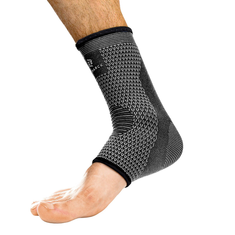 Benmarck Achilles Tendon Support Brace, Plantar Fasciitis Sock, Ankle Compression Sleeve For Running, Tendonitis and Flat Feet Relief Gray Black Unisize