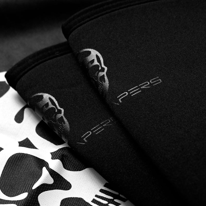 Gymreapers Knee Sleeves (1 Pair) With Gym Bag - IPF Approved - Knee Compression Sleeve Support for Squats, Weightlifting, and Powerlifting 7MM Neoprene Sleeves - 1 Year Warranty (Black/Black, Large) Black/Black - BeesActive Australia