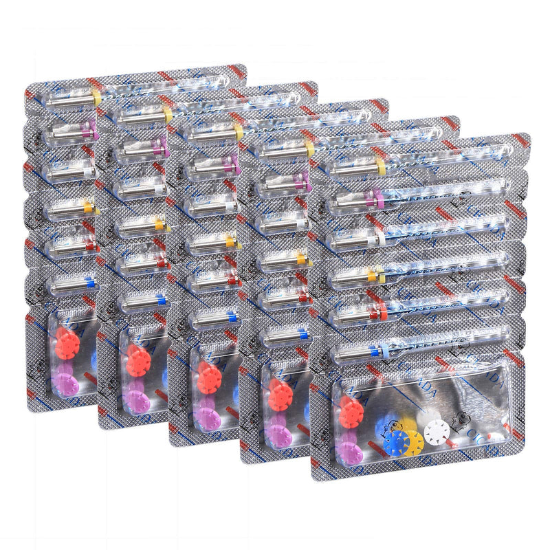 NSKI 30Pcs/ 5Pack Universal Endodontic Niti Rotary File Engine Tips 25mm