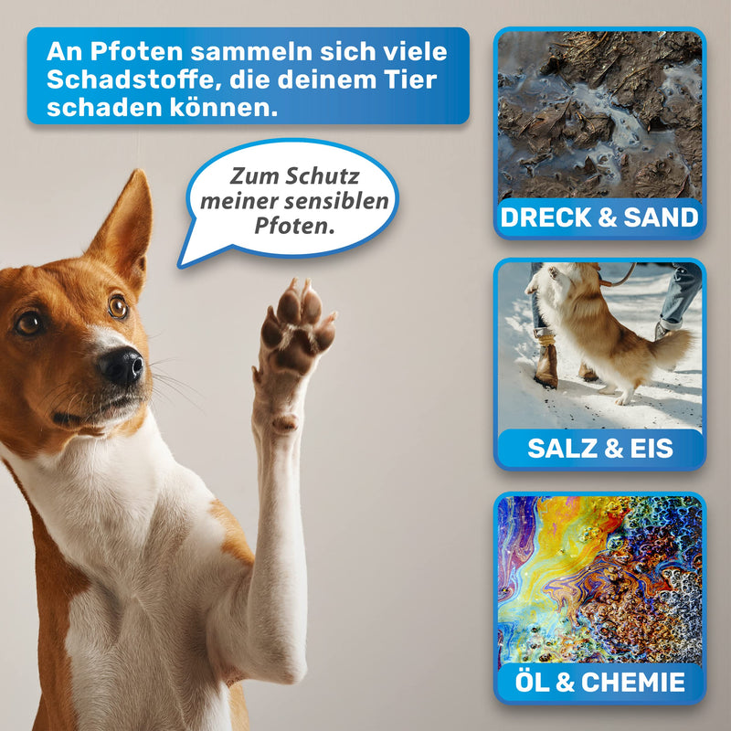 BluePet Paw Cleaner for Dogs | Removes dirt and grime from dog paws | Includes microfiber towel | PfotenBlitz Size XXL Size XXL (from 25kg) - BeesActive Australia