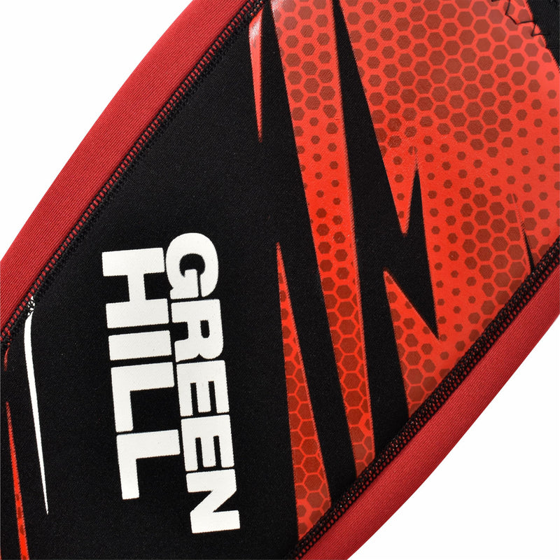 Muay Thai ShinGuards MMA Shin Guards – Kickboxing Shin Guards Muay Thai Shinguards, Shin Instep Pad MMA IMMAF Approved from Green Hill Black/Red Large