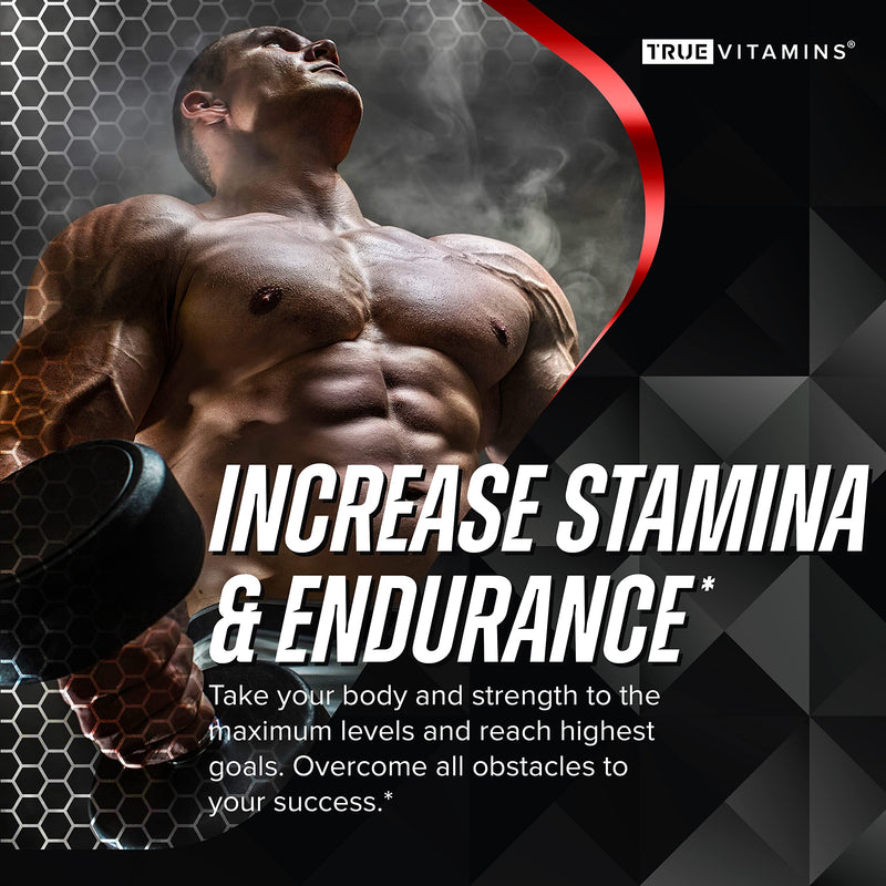 Testosterone Booster for Men - Male Enhancing Performance Supplement | Muscle Growth, Energy, Endurance, Strength, Recovery Support - Helps Improve Fast Acting Blood Flow & General Wellness - 60ct