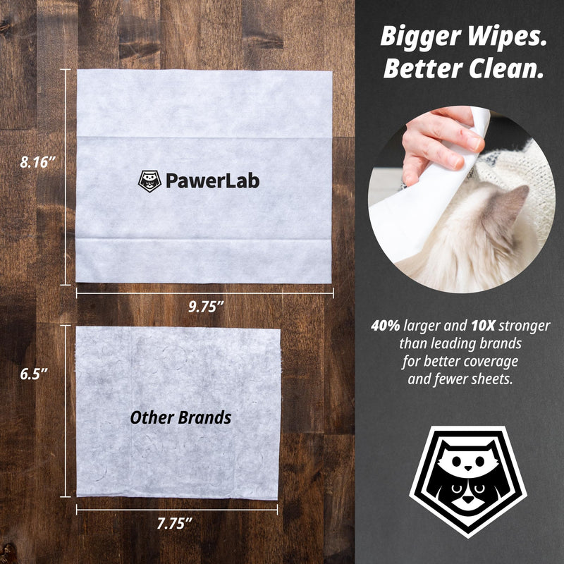 Cat Cleaning Wipes – Catnip-Infused, Fragrance-Free Grooming Wipes Made with Food-Grade Formula, Helps Reduce Plaque & Gently Clean Fur, Paws, & Teeth, 100 Count
