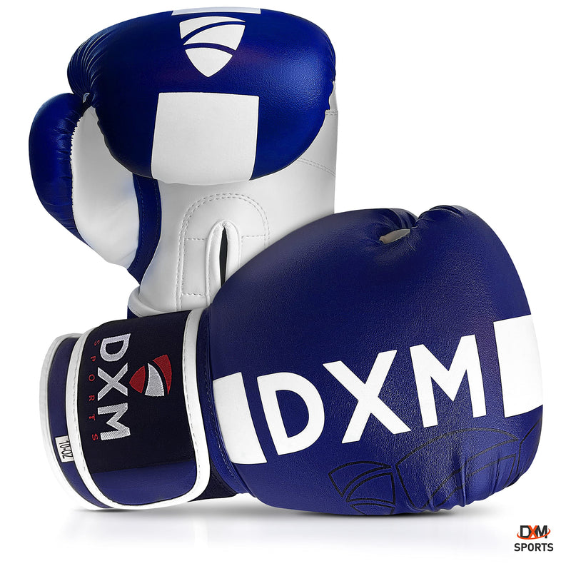 Boxing Gloves for Men & Women, Boxing Training Gloves, Kickboxing Gloves, Sparring Gloves, Heavy Bag Workout Gloves for Boxing, Kickboxing, Muay Thai, MMA 14 oz Blue & White