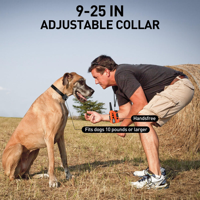 Petory Dog Training Collar with Remote – 4000Ft,Waterproof & Rechargeable Static Collar for 10-120lbs Dogs, Adjustable Beep, Vibration, Safe Static, and Boost Static for Effective Training Orange One Collar - BeesActive Australia