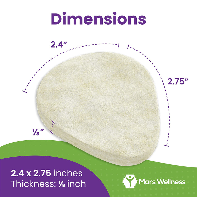 MARS WELLNESS Metatarsal Felt Foot Pad 1/8" Thick - USA Made - 6 Pairs (12 Pieces) 1/8\" Thick