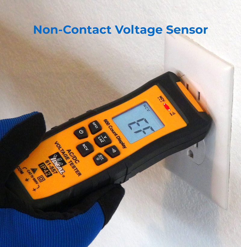 Ideal Electrical 61-557 Voltage and Continuity Tester w/LCD,GFCI,Flashlit and NCVT