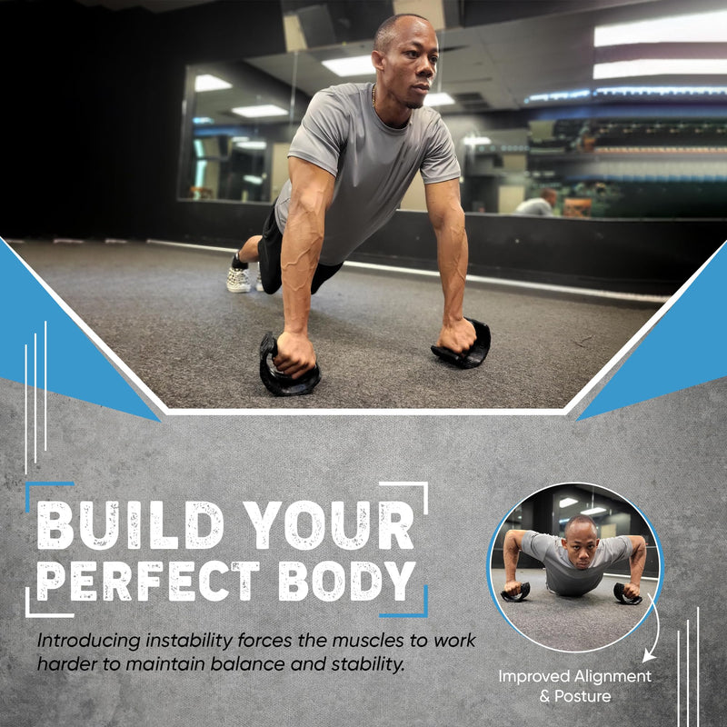 Ultra Rockers – Instability Training Platform for Core Strength, Balance, and Stability | Wrist Relief for Push-Ups & Strength Training | Home Gym & Fitness Equipment