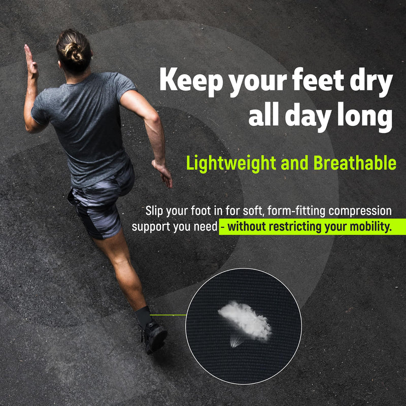 Ankle Compression Sleeve for Women & Men (Pair) – Ankle Brace for Sprain, Swelling, Achilles Tendon – Ankle Support Open Toe Plantar Fasciitis Socks for Foot Arch Support & Pain Relief Medium (Men's 7-10 / Women's 8-11) Black - BeesActive Australia
