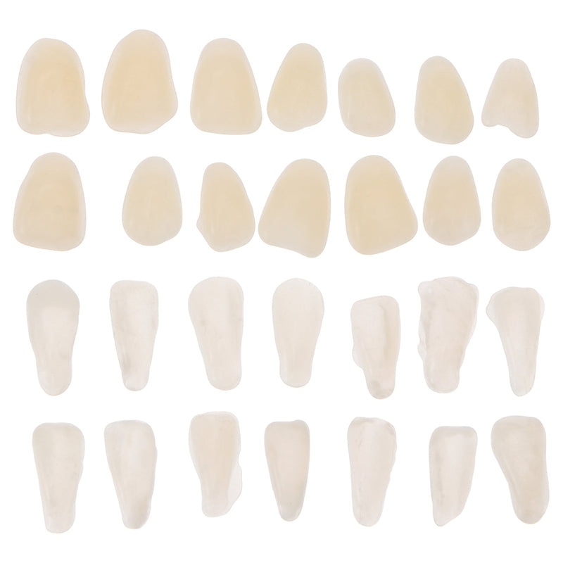 EXCEART 100 Pieces Artificial Resin Teeth Veneer Fillings - Temporary Replacements for Tooth Repair Supply