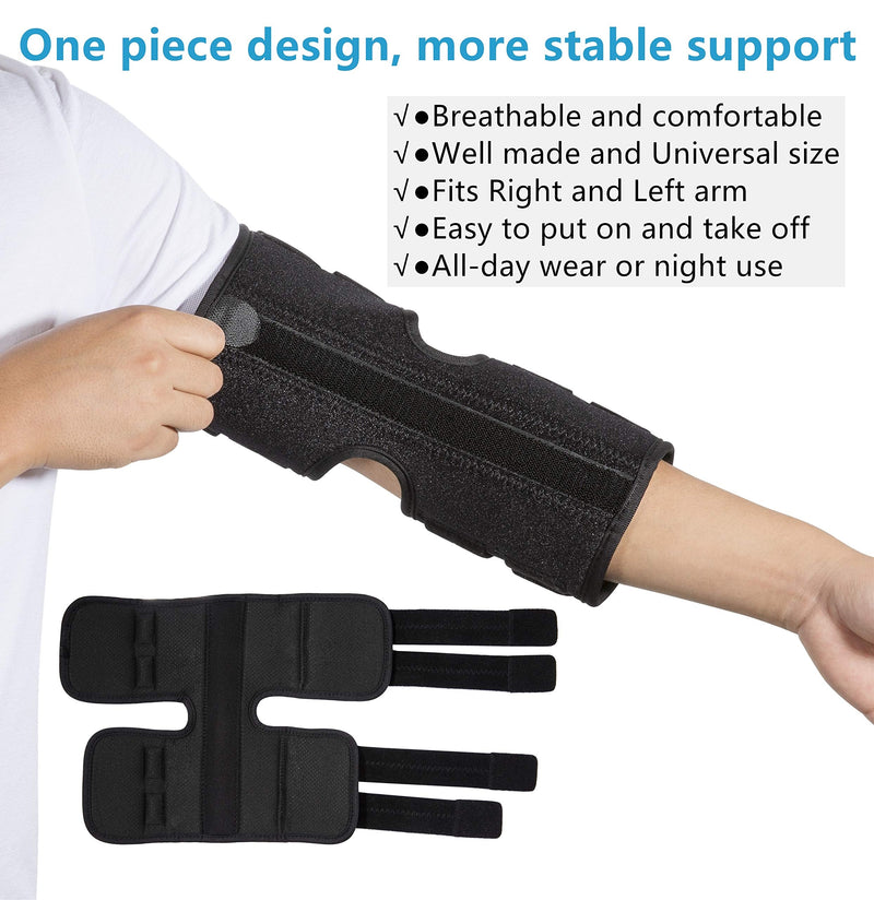 Elbow Brace Support Splint for Cubital Tunnel Syndrome and Arthritis Pain Relief , Adjustable Angle Stabilizer Brace ,Prevent Excessive Bending at night,Fits left and right Arms for Woman and Man- M Medium