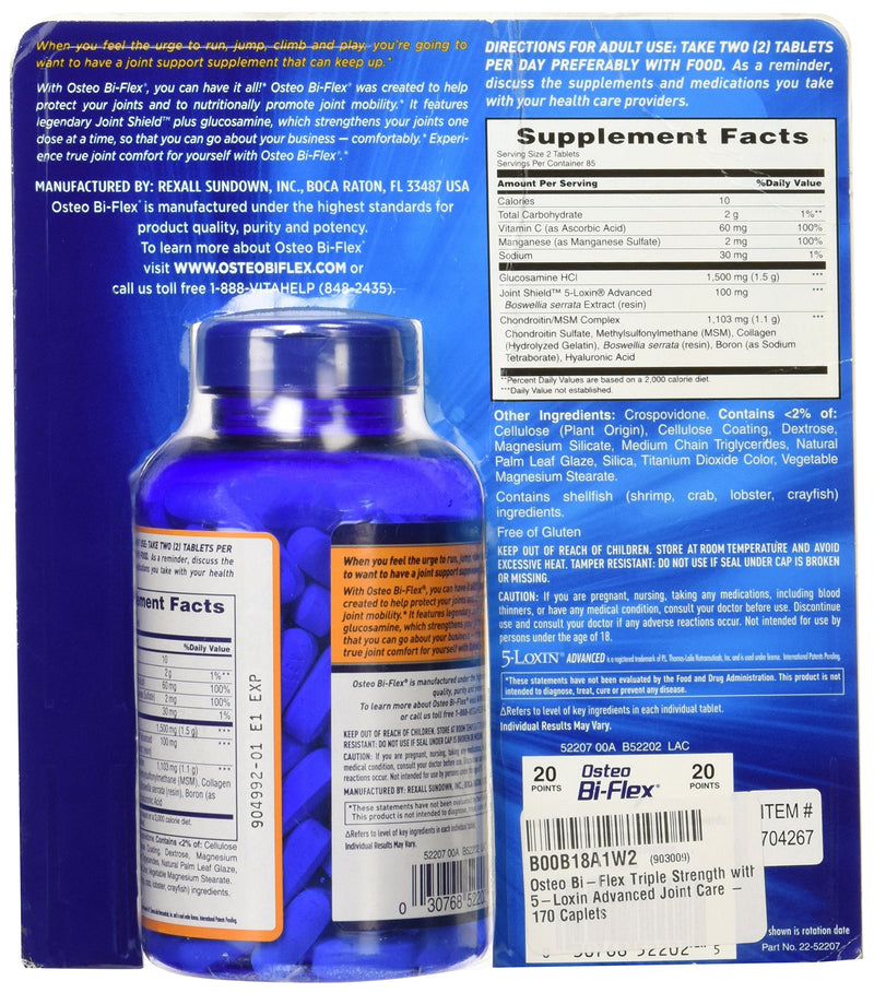 Osteo Bi-Flex Triple Strength - 170 Caplets