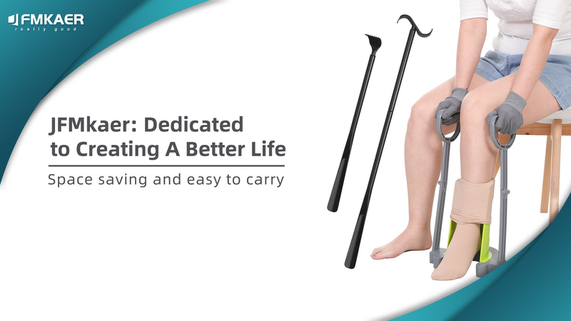 Compression Sock Aid Device - Sock Aids for Compression Stocking - Helper Device for Putting on Hosiery -with Replaceable Dressing Stick
