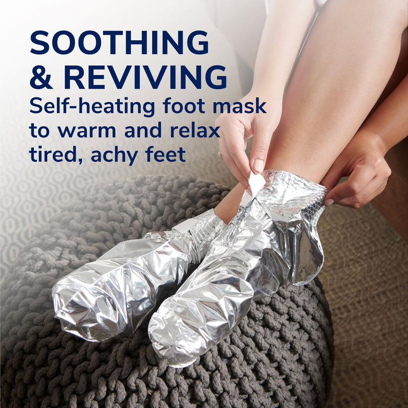 Dr. Scholl's® Tired, Achy Feet Soothing & Reviving Foot Mask, 3 Pair, Warming Booties 3 Count (Pack of 1)