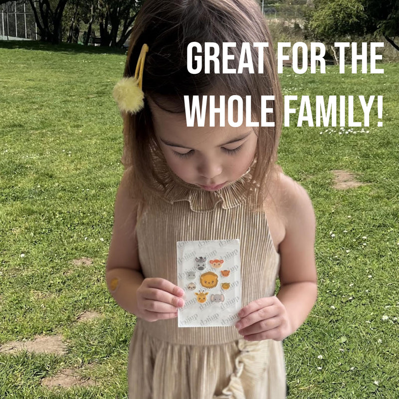 Quitch Mosquito Bite Relief Safari Animal Patches, Bug Bite Anti Itch Cream Alternative for Kids and Baby, Insect Bite Relief, After Bite Relief, Travel Essential for Summer Camp, Cruise and Outdoors - BeesActive Australia