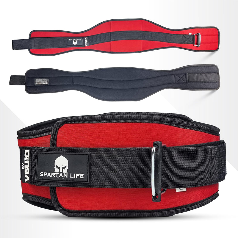 Self-Locking gym belt - Premium Lifting Belt for Fitness, Weight Lifting, Squats, Deadlifts, Bodybuilding - Training Lifting back support Lifting belt for Men & Women M Red