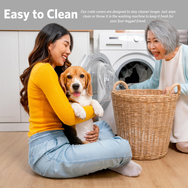MidWest Homes for Pets Dog Crate Cover, Privacy Dog Crate Cover Fits MidWest Dog Crates, Crate Cover Only, Machine Wash & Dry, Black, 42-Inch - BeesActive Australia