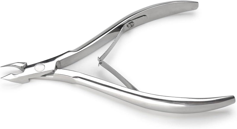 Cuticle Trimmer Professional Stainless Steel Cuticle Cutter with Sharp Blades and Double Spring Cuticle Nippers and Clippers for Nail Care – Pedicure Manicure Nail Tools for Home Spa Salon (Silver) Silver