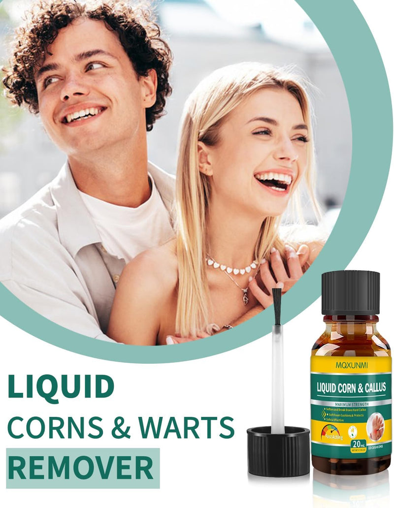 Corn Removers for Toes: Liquid Salicylic Acid Corn Removal for Feet - Corn Callus Remover for Feet Extra Strength (1ml)