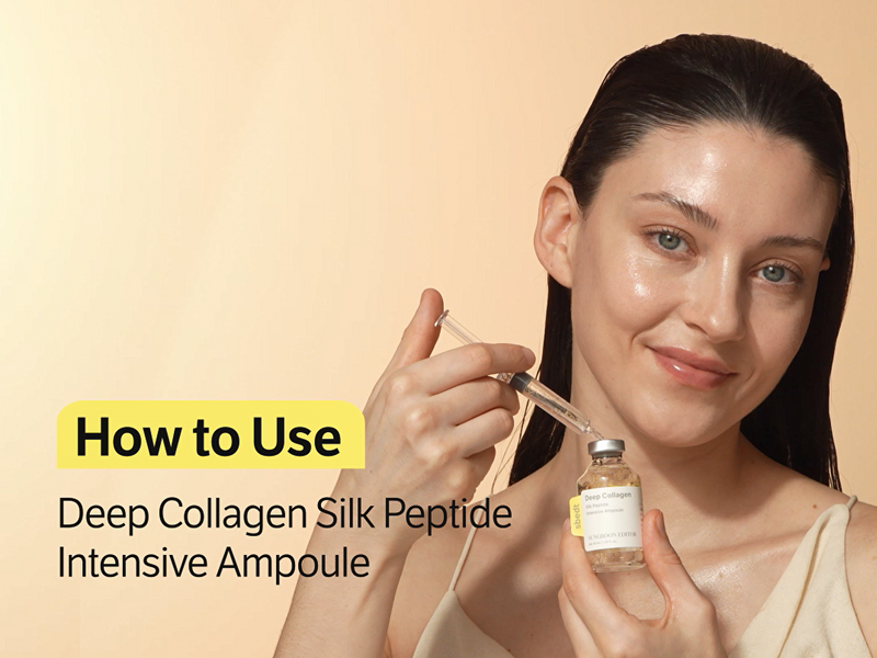 SUNGBOON EDITOR Glow Intensive Silk Peptide Ampoule, Copper Peptides Serum for Face with Collagen & Multi Peptides, Hydrating Korean Skincare Facial Serum for Smooth-Looking Skin, 1.35 fl oz
