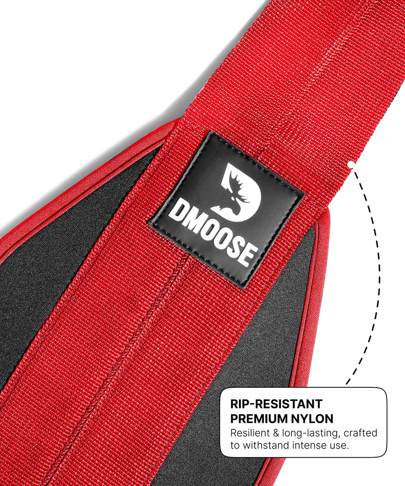 DMoose Fitness Hanging Ab Straps for Pull Up Bar & Core Strength Training - Soft Padded Exercise Straps for Ab Swing & Leg Raises, Hang Bar Strap with 2 Steel Carabiners - Abs Equipment for Home & Gym Devil