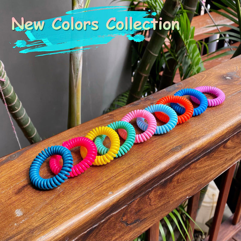 54 Pack Mosquito Repellent Bracelets, DEET-Free Insect & Bug Repellent Wrist Bands with 60 Pack Smile Mosquito Patches for Kids & Adults Outdoor Camping Fishing Traveling - BeesActive Australia