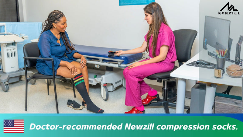 NEWZILL Compression Calf Sleeves (20-30mmHg) for Men & Women Perfect Option to Compression Socks for Running Travel Nursing S/M (see Size Chart) [3-pairs] Black/White/Gray