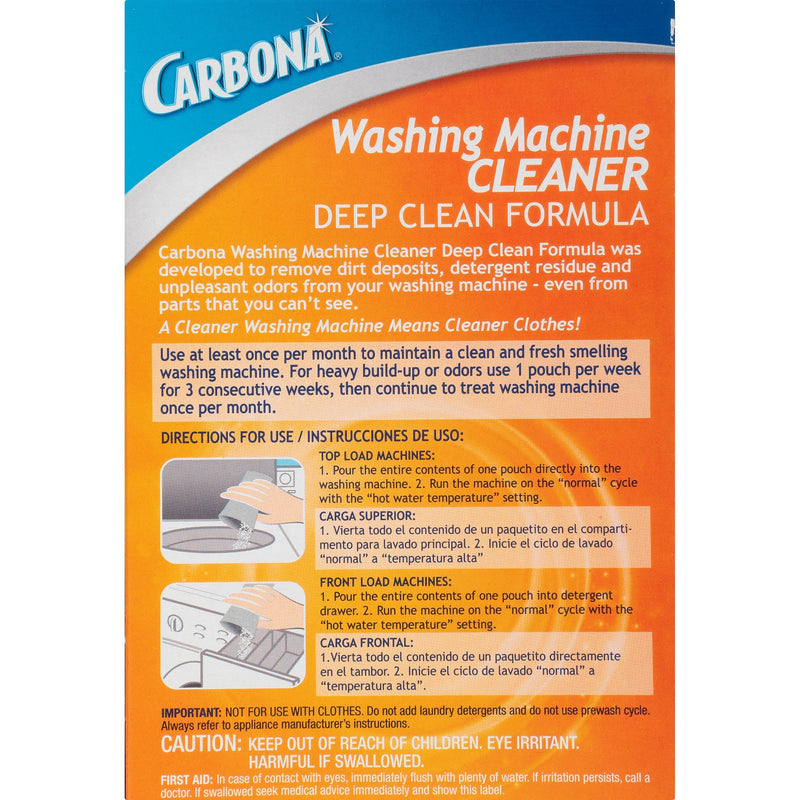 Carbona® Washing Machine Cleaner | Eliminates Odor & Residue | 3 Count, 1 Pack 10.58 Ounce (Pack of 1) - BeesActive Australia