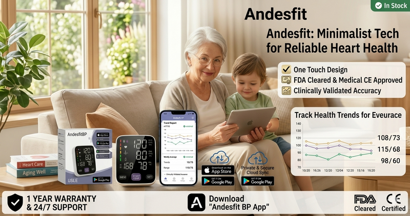 Upper Arm Blood Pressure Monitor for Home Use 17" Large & 21" XL Extra Large Cuff Big arm, Free APP Bluetooth Sync Apple Health Track Google Fit, Large Display Smart BP Machine for Seniors