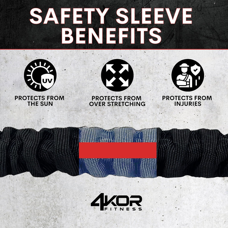 Resistance Cords - Shoulder and Core Resistance Bands - Perfect for Dynamic Warmups and Rehab - Deluxe Pair of 2 Black Cords and 2 Universal Handles - 4KOR Fitness 30 lbs - BeesActive Australia