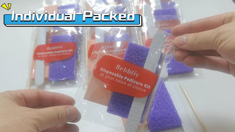 4 in 1 Disposable Pedicure Manicure Kit Sets (Pack of 20, Count, 20.0) pack of 20