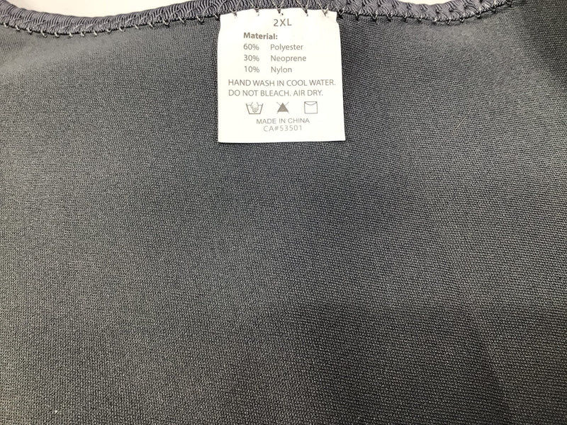RBX Extended Coverage Slimming Workout Vest Cami Style X-Heat Size 2XL Black Low Cut Design - BeesActive Australia