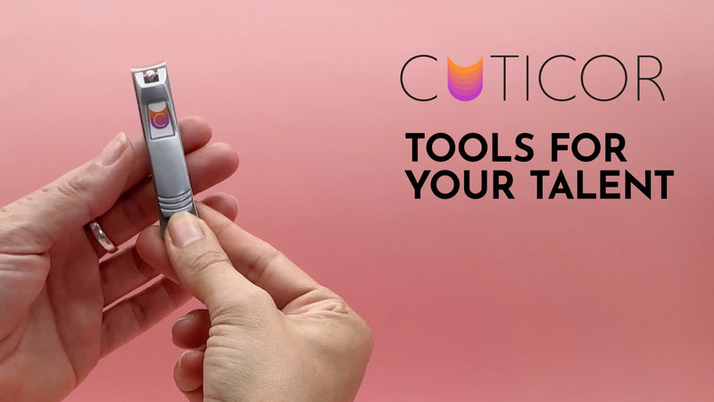 CUTICOR Stainless Steel Nail Clipper Set for Thick Nails with Travel Tin