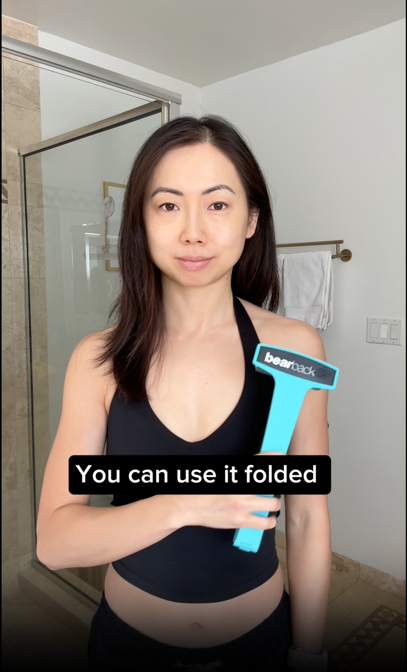 bearback Lotion Applicator for Back & Body Long-Reach Roller for Even Lotion, Sunscreen, Self-Tanner & Medication Application Foldable, Reusable, No-Help Design American Small Business (Teal) Teal
