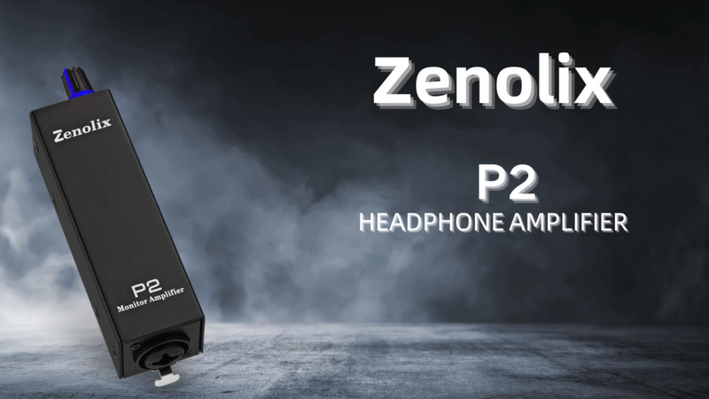 P2 Portable In Ear Monitor Amplifier, Headphone Amp with XLR/TRS Inputs 3.5mm Output, Enhanced Sound Quality, Durable Belt Clip, Guitar Headphone Amplifier with Stereo/Mono Switch for Performers,Black Black