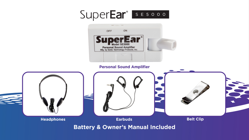 SuperEar SE5000 Hearing Amplifier for Seniors, Sound Amplifier, Headphones